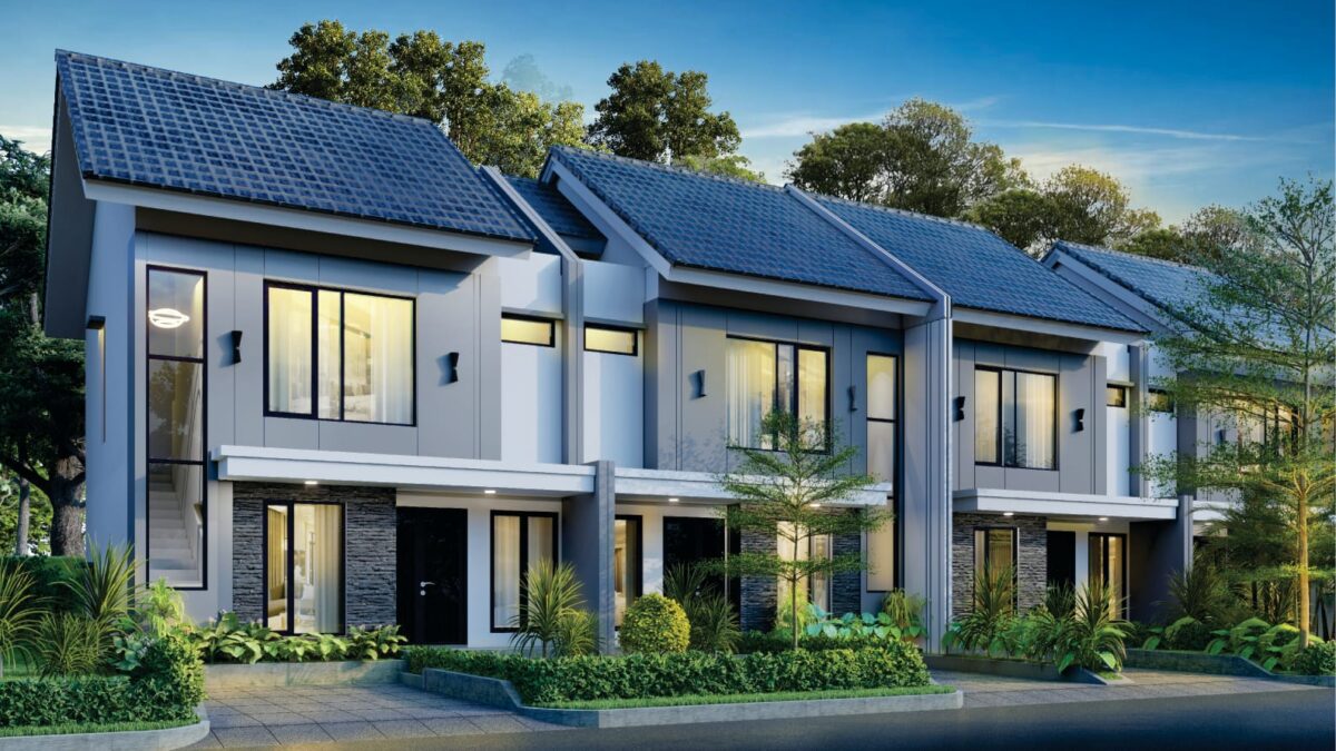 Rumah contoh di Villa Panbil Klaster Kintamani.
