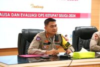 Dirlantas Polda Kepri Kombes Pol Tri Yulianto Pimpin Rapat mingguan berakhirnya Operasi Ketupat 2024 di Provinsi Kepri. Matapedia6.com/ Dok Humas Polda