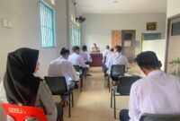 Warga Binaan Pemasyarakatan Lapas Kelas IIA Batam, ikut program ujian kesetaraan Paket C di ruang pembinaan Lapas Batam, Selasa (22/4/2024).Matapedia6.com/Dok Lapas