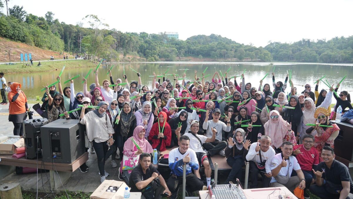Peserta Senam di Taman Kolam Sekupang beberapa hari lalu. Foto:Humas BP Batam