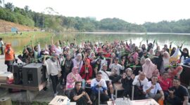 Peserta Senam di Taman Kolam Sekupang beberapa hari lalu. Foto:Humas BP Batam