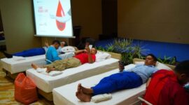 Best Western Premier Panbil gelar acara Donor Darah di ruang Meeting Hang Kesturi Ground Floor dan dihadiri oleh karyawan dan masyarakat umum, Rabu (24/4/2024).Matapedia6.com/Dok BWP