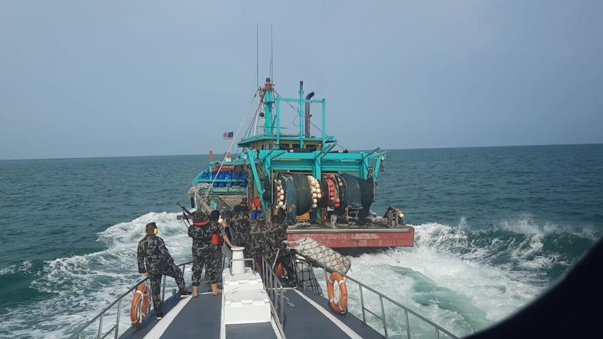 KKP amankan kapal ikan asing di Selat Malaka. Foto:Istimewa