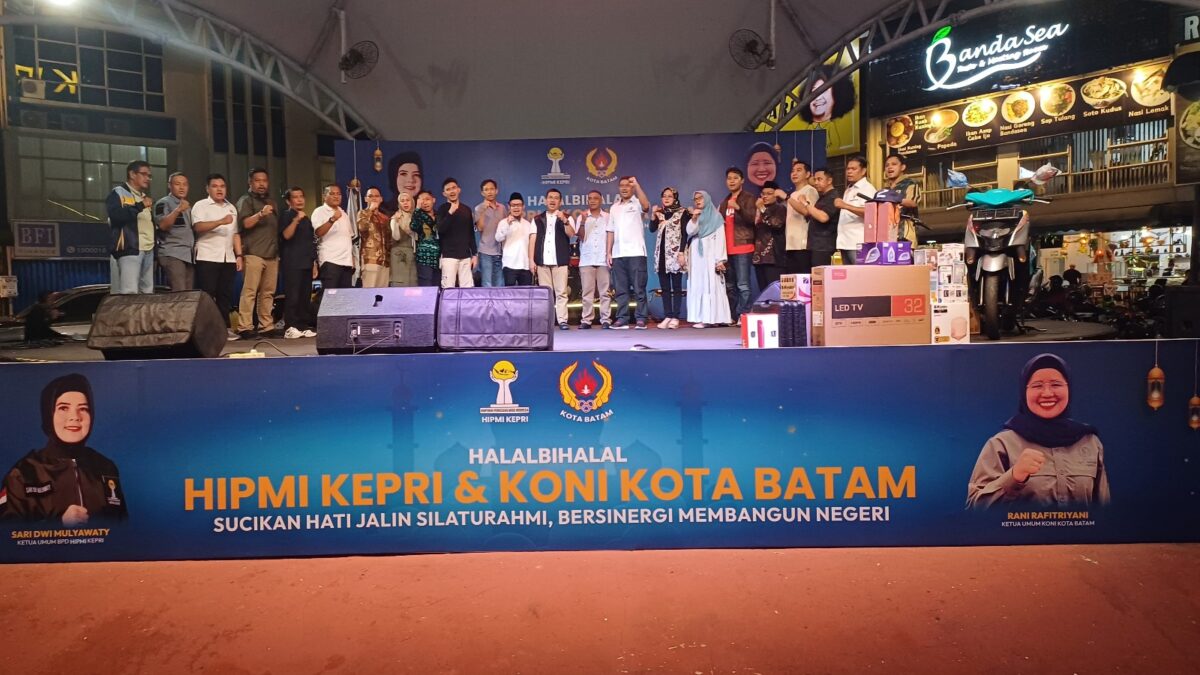 Koni Batam bersama HIPMI halal bihalal, Sabtu (27/4/2024). Foto:ist