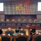 Sidang pleno pengucapan putusan atas sengketa Pilpres oleh Majelis Hakim di Gedung Sidang Mahkamah Konstitusi (MK) Jakarta Pusat, Kamis (27/6/2019). (ANTARA/Andi Firdaus)