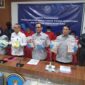Badan Narkotika Nasional Provinsi (BNNP) Kepri saat ekspos kasus penangkapan kurir narkotika dan  amankan barang bukti 25 kilogram sabu dan 40 ribu butir ekstasi, Rabu (3/4/2024). Matapedia6.com/ luci
