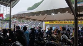 Kondisi para pemudik yang ada di pelabuhan telaga Punggur Kota Batam beberapa waktu lalu. Matapedia6.com/ Luci