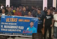 Ultras Lingga Deklarasi dukungan ke Muhammad Rudi. Foto:Istimewa