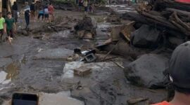 Kondisi salah satu lokasi yang diterjang banjir lahar dingin di Kabupaten Tanah Datar, Provinsi Sumatera Barat. Matapedia6.com/ Dok BNPB