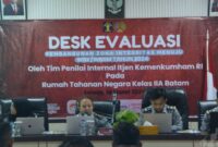 Rutan Batam Desk Evaluasi menuju WBK WBBM. Foto:Ist