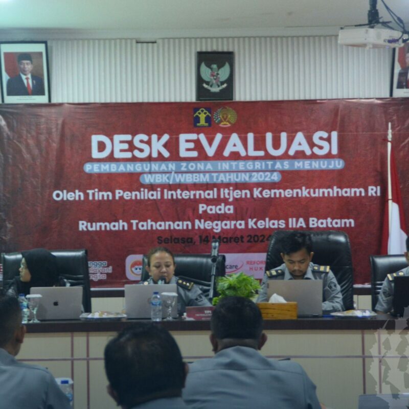 Rutan Batam Desk Evaluasi menuju WBK WBBM. Foto:Ist