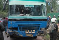 Sebanyak sembilan motor dan satu unit motor ditabrak bus karyawan di turunan bukit Daeng, Sagulung, Kota Batam Provinsi Kepri, Rabu (22/5/2024). Matapedia6.com/ Istimewa