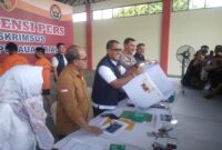 Dirreskrimsus Polda Kepri Kombes Pol Putu Yudha Prawira di dampingi Kabidhumas Polda Kepri Ko.bes Pol Zahwani Pandra Arsyad, Wadirkrimsus dan subdit empat tipiter serta dari BKSD Riau saat ekspos kasus di Polda Kepri, Kamis (30/5/2024). Matapedia6.com/Luci