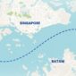 Jalur laut Singapura-Batam. Foto:Telkom