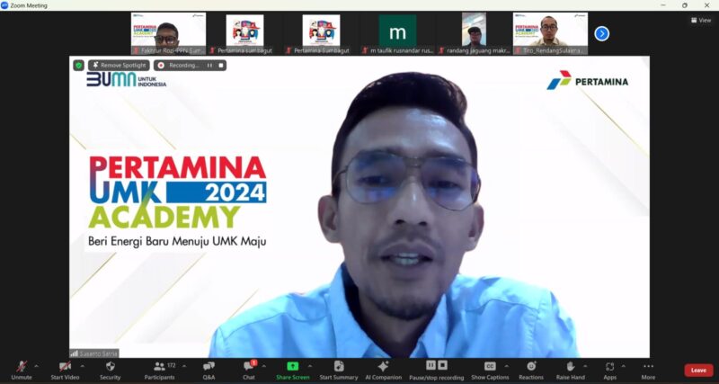 Pertamina Academy 2024 secara virtual. Foto:Screenshot