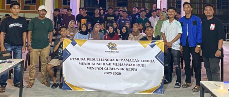 Pemuda Lingga Dukung Rudi di Pilgub 2024. Foto:Ist