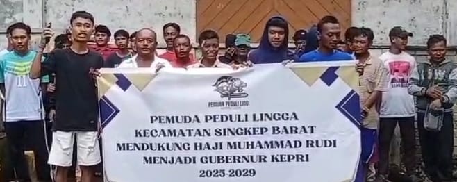 Pemuda Lingga nyatakan dukungan ke Rudi di Pilgub 2024. Foto:Ist