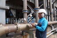 Petugas PLN Batam melakukan pengecekan rutin pembangkit untuk memastikan kondisi pembangkit siap dalam menunjang keandalan pasokan listrik wilayah Batam. Foto:PLN