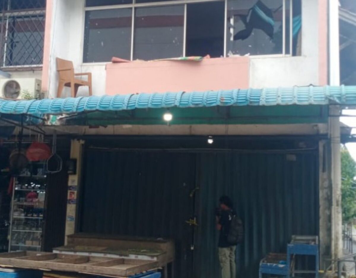 Lokasi penemuan jasad kasir toko sayur Pasar Sagulung. Foto:Zal/matapedia6