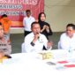 Ditreskrimsus mengamankan 1 orang selebgram Batam yang terlibat dalam penyebaran situs judi online. Wadirreskrimsus AKBP Ade Kuncoro pimpin Ekspos di Batam, ekspos digelar di Hanggar Cakra Buana Samapta Polda Kepri, Senin (15/7/2024). Matapedia6.com/Dok Humas Polda