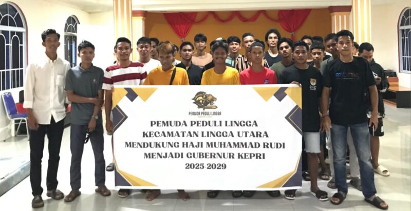 Pemuda Lingga dukung Rudi. Foto:Ist