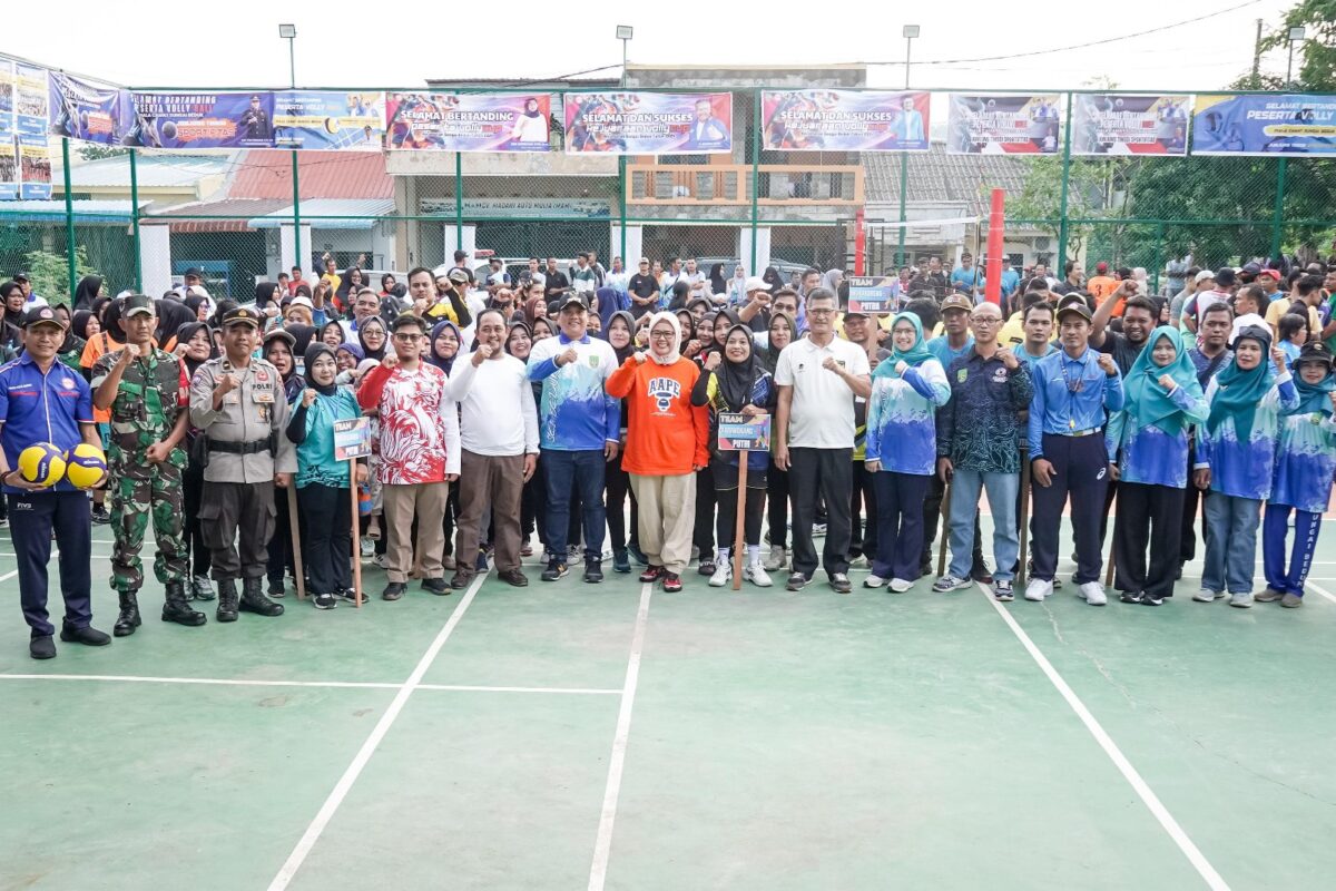 Kejuaraan Bola Voli Sungai Beduk. Foto:Istimewa