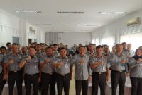 Direktur Pengamanan dan Intelijen Direktorat Jendral Pemasyarakatan Brigjen Pol Teguh Yuswardhie tengah di Lapas Batam, Senin (22/7). Foto:Istimewa