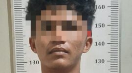 Salah satu pelaku diamankan Buser Polsek Batu Aji. Foto:Dok/Polsek