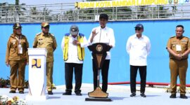 Presiden Joko Widodo meresmikan Sistem Penyediaan Air Minum (SPAM) Kota Bandar Lampung di Kabupaten Lampung Selatan, Provinsi Lampung, Senin (26/8/2024). Matapedia6.com/Dok Setneg.go.id
