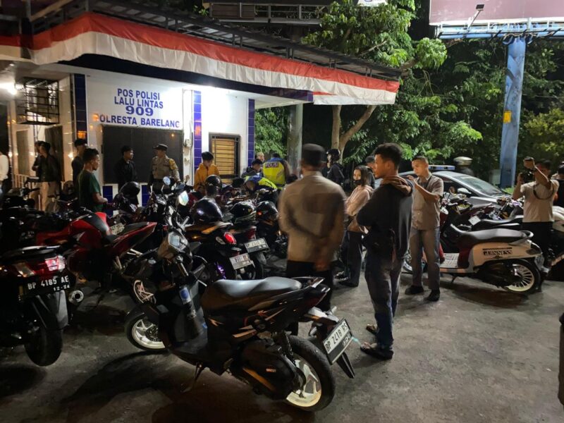 Jajaran Polresta Barelang Tangkap 144 unit motor di Kota Batam pada malam Razia gabungan, Minggu (11/8/2024). Matapedia6.com/Dok Polresta