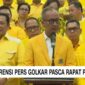 Konferensi pers Partai Golkar usai menggelar rapat pleno dan menetapkan Agus Gumiwang Kartasasmita sebagai Pelaksana Tugas (Plt) Ketua Umum (Ketum) Partai Golkar. Matapedia6.com/ screenshot