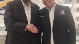 Ketua DPD Partai Nasdem Tanjungpinang, Bobby Jayanto bersama Ketua Umum Nasdem. Foto:Istimewa