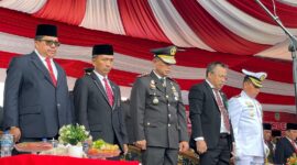 Kalapas tengah ikut upacara HUT RI bersama Forkopimda. Foto:Istimewa