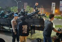 Sebanyak 191 unit motor diangkut ke Polresta Barelang hasil razia cipta kondisi di Kota Batam, Minggu (18/8/2024). Matapedia6.com/Dok Polres