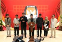 KPU pusat gelar Konferensi pers terhadap aturan yang akan digunakan dalam pencalonan kepala daerah pada Pilkada serentak 2024. Matapedia6.com/ Dok KPU