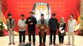 KPU pusat gelar Konferensi pers terhadap aturan yang akan digunakan dalam pencalonan kepala daerah pada Pilkada serentak 2024. Matapedia6.com/ Dok KPU