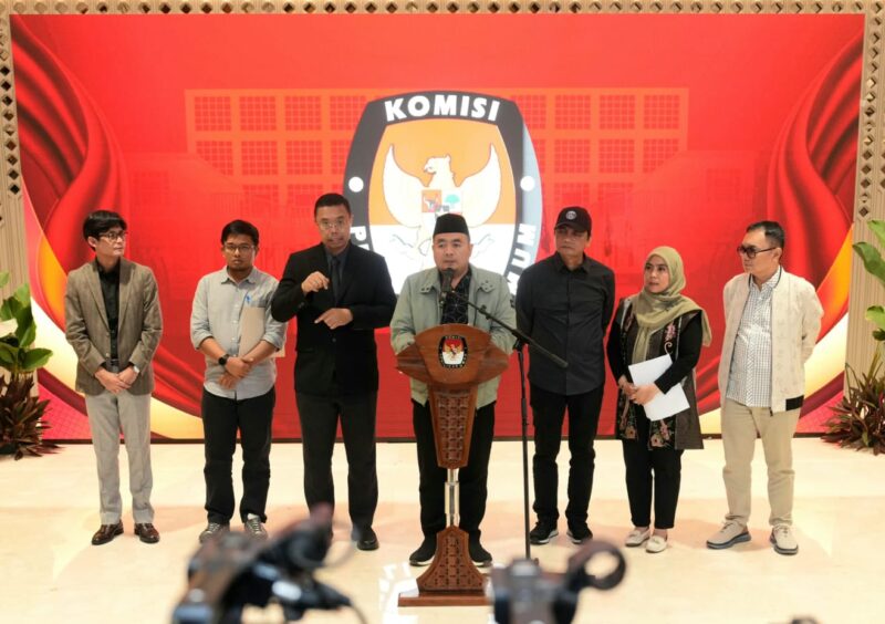 KPU pusat gelar Konferensi pers terhadap aturan yang akan digunakan dalam pencalonan kepala daerah pada Pilkada serentak 2024. Matapedia6.com/ Dok KPU