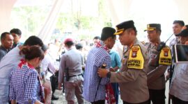 Polresta Barelang menurunkan 103 personel yang bertugas untuk menjaga dan mengawasi jalannya pendaftaran di KPU Kota Batam, Selasa (27/08/2024). Matapedia6.com/Dok Polresta