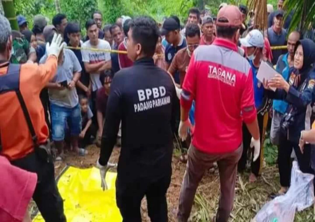 Jasad Nia saat dievaluasi petugas beberapa hari lalu. Foto:Istimewa