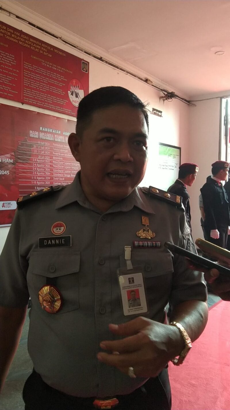 Kepala Divisi Pemasyarakatan pada Kantor Wilayah Kementerian Hukum dan HAM Kepulauan Riau Dannie Firmansyah. Matapedia6.com/Luci