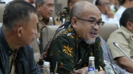 Wakil Kepala BP Batam, Purwiyanto saat RDP dengan DPR RI. Foto:Dok/Humas BP