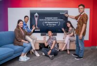 Sejumlah karyawan Indosat. Foto:Ist/matapedia