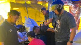 Petugas Opsonal Polsek Lubuk Baja saat mengamankan pelaku di daerah Pasar Seken Batuampar. Matapedia6.com/ Dok Polsek