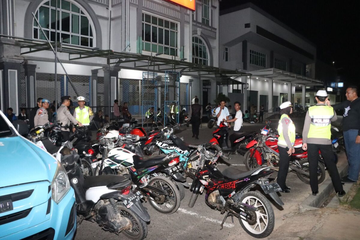 Polresta Barelang angkut 156 motor pengguna knalpot brong di Kota Batam, razia Minggu (8/9/2024). Matapedia6.com/Dok Polresta