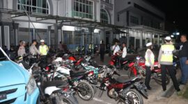 Polresta Barelang angkut 156 motor pengguna knalpot brong di Kota Batam, razia Minggu (8/9/2024). Matapedia6.com/Dok Polresta