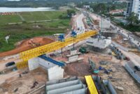 Pengerjaan jembatan layang Sei Ladi Batam. Foto:Ist