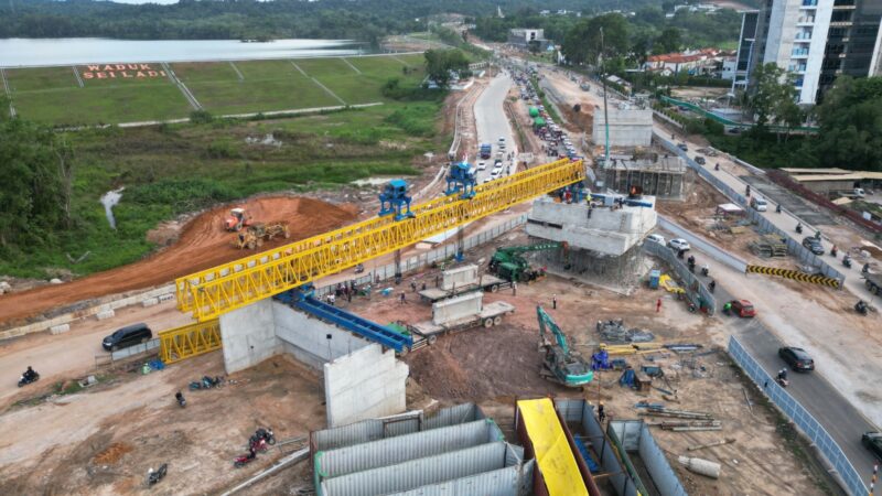 Pengerjaan jembatan layang Sei Ladi Batam. Foto:Ist
