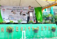 Dirbinmas Polda Kepri Kombes Pol Wawan Kurniawan saat memberikan sambutan  sosialisasi bahaya narkoba di SMA Negeri 11 Pulau Bulung, Kecamatan Bulang, Kota Batam, Jumat (13/9/2024). Matapedia6.com/Dok Humas Polda