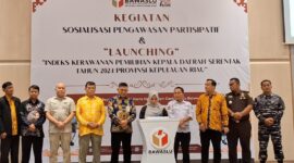 Badan pengawas pemilu (Bawaslu) Kepri rilis peta kerawanan Pemilihan Kepala Daerah (Pilkada) di Provinsi Kepri, di Hotel Harris Batam Centre, Rabu (18/9/2024). Matapedia6.com/ Luci