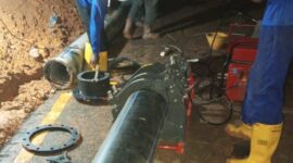 Pengerjaan paralel untuk mendukung penguatan suplai air di wilayah Putra Jaya. Foto:Ist